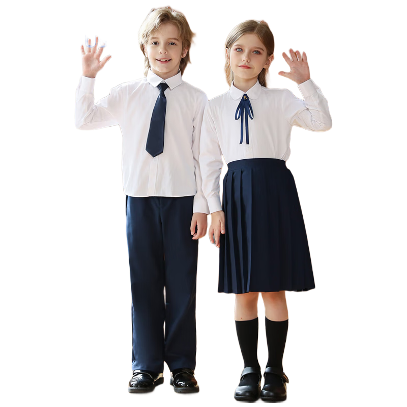 Yinuofang Children's Performance Costume Set Boys' Shirt Suit Girls' Pleated Skirt Spring Autumn New