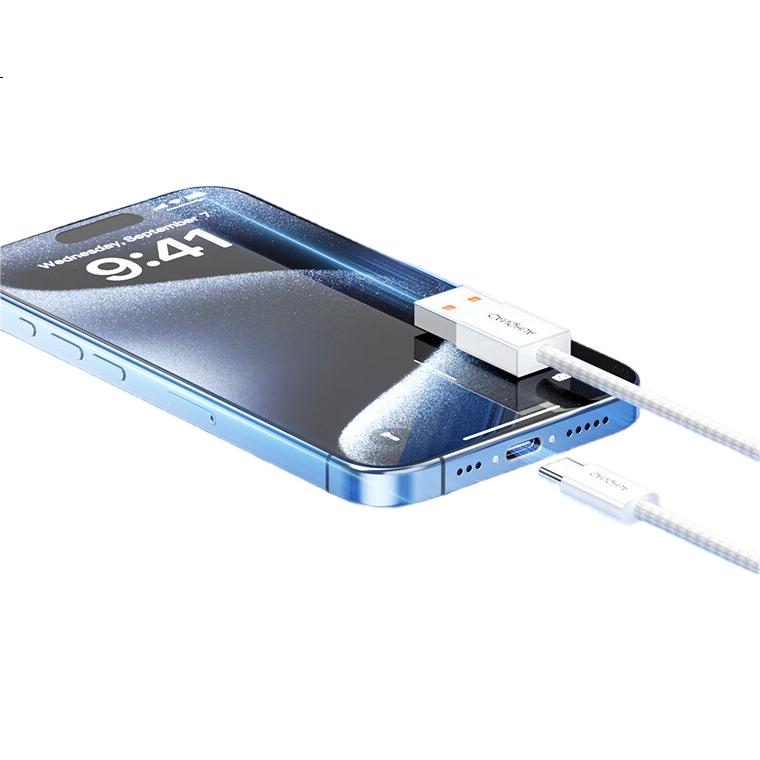 Кабель CangHua USB Type-C для быстрой зарядки, 6A, 1 метр, белый