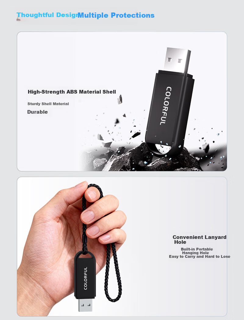 Colorful USB Flash Drive 64GB Plug and Play USB 2.0 Office Bare Drive Portable Car Computer USB 64GB TB201 6