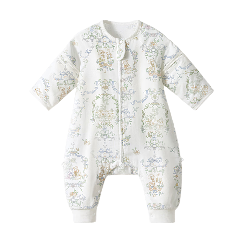 Betis Baby Sleeping Bag Spring Summer Vernix Caseosa Skin Children's Legged Sleeping Bag Infant Anti-Kick Quilt Pajamas Front 6 Back 4 Senye XL