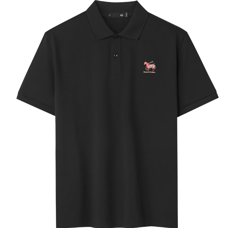 HLA Hailan Home Men's Polo Shirt 2026 New Year Dunhuang Series Cool Embroidered Short Sleeve Summer