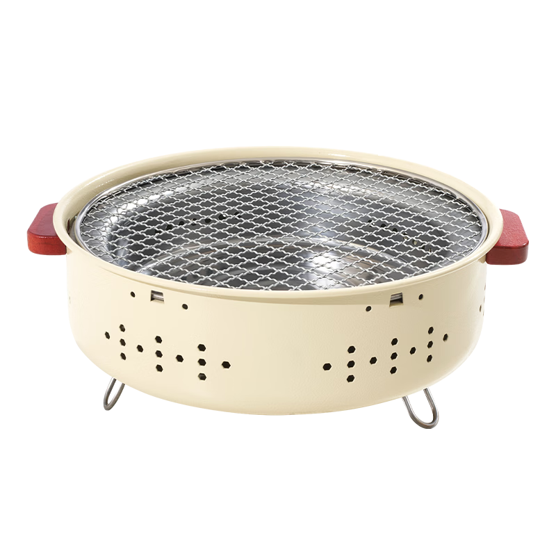 Suncojia Tea Stove, Barbecue Grill, Home Charcoal Grilling Rack, Charcoal Roasting Oven, Wooden Charcoal Meat Roasting Stand