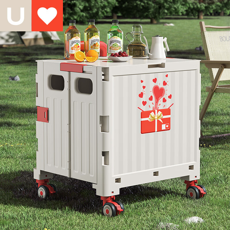 Younai Foldable Lightweight Portable Shopping Cart Camping Trolley Hand-pulled Delivery Cart Small Push Cart for Home Use