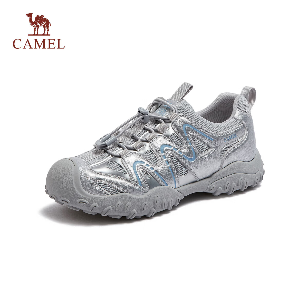 CAMEL Women's Ugly Cute Breathable Patchwork Colorblock Thick Sole Casual Shoes L26S577053 Silver/Grey Size 35