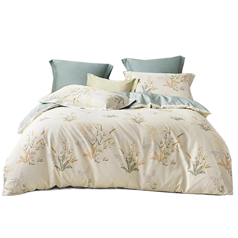 Hengyuanxiang Skin-friendly 100% Cotton Four-piece Bedding Set Sheet and Duvet Cover 220*240cm Suitable for 1.8/2m Bed