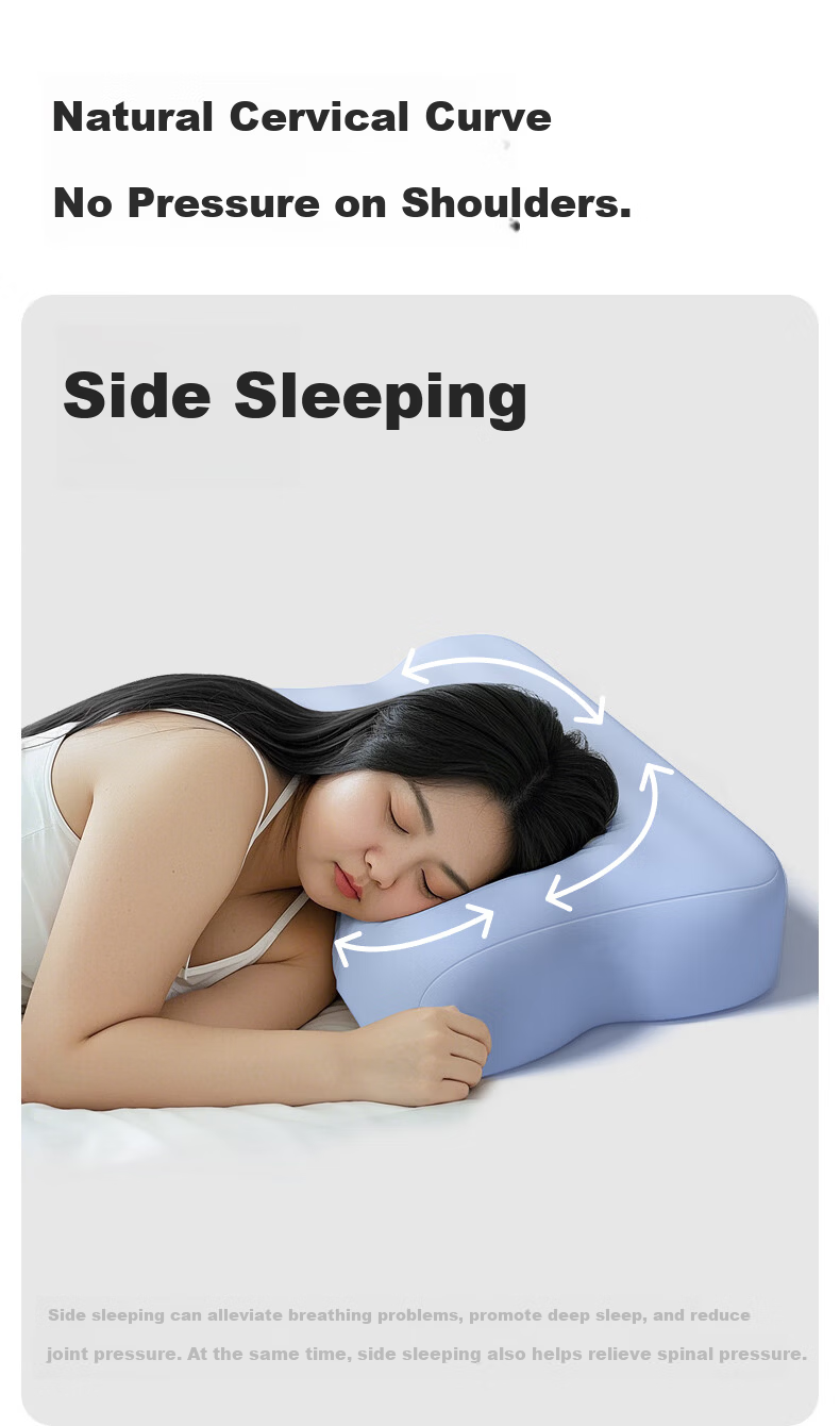 Yuzhaolin High Pillow Memory Foam for Fitness and Overweight People, Extra Tall and Large, Non-Collapsing, Shoulder Width Fit, Side Sleeping Cervical Support Pillow 3