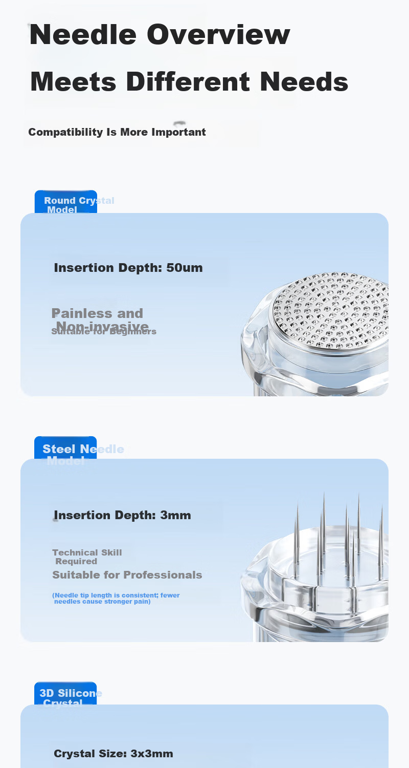 KDAY Blue 5D 500um High Crystal Needle for Skin Beauty Device Facial Beauty Instrument High Crystal Needle 9