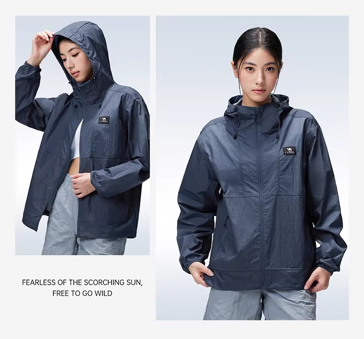 Camel [Dilireba Same Style] Women's Muguang Air Outdoor Mountain Sun Protection Lightweight Breathable Sunproof Jacket 13