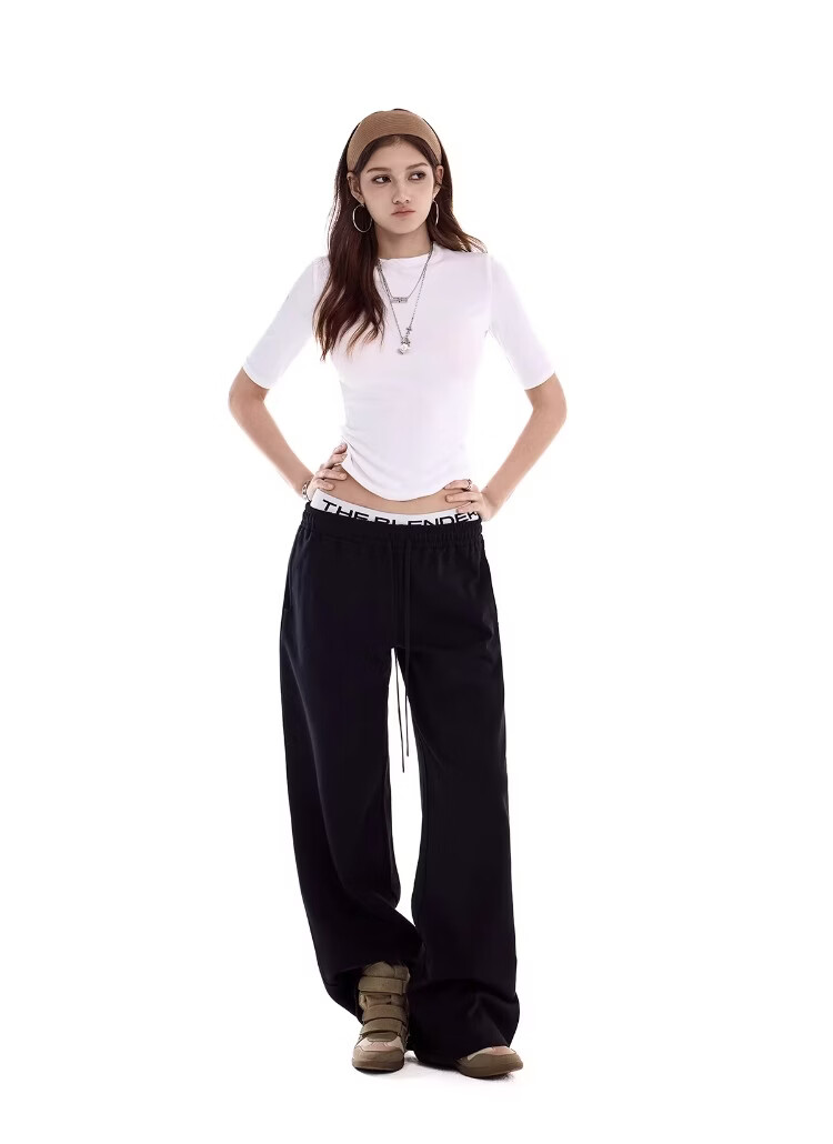 ICH MODE Women's Slim Fit Five-Point Sleeve Mid-Sleeve T-Shirt Summer Base Short Sleeve Sports Shoulder Top White S 19