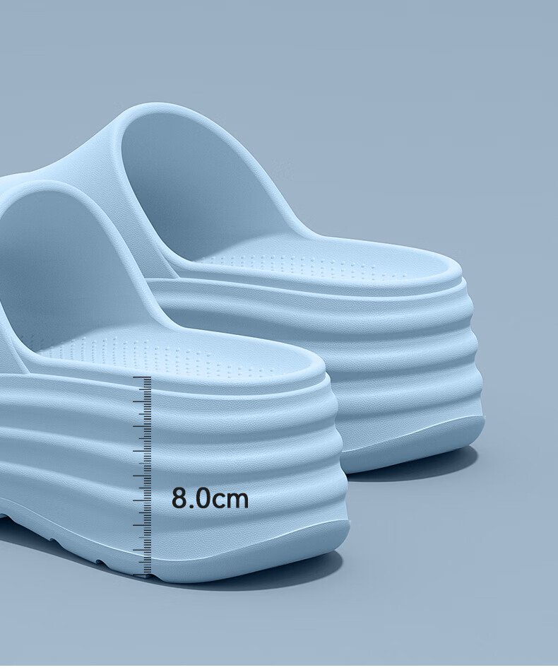 She Enjoy Thick Sole Height Increasing Slippers Women's Summer High Heel Outdoor Home EVA Sandals 12