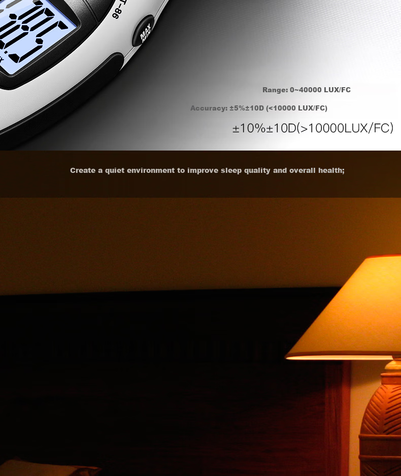 CEM DT-86 Lux Meter Professional Light Meter Brightness Meter Mini Compact Portable 4