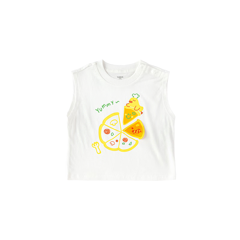 Balabala Baby Sleeveless T-Shirt Vest Girls Boys Infant Clothing 2026 New Summer Cotton Soft Top
