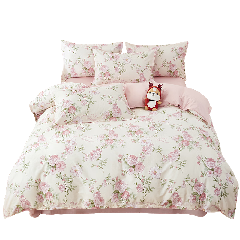 Mengshina A-Class 100% Cotton Duvet Cover Single Pure Cotton Quilt Cover Pastoral Style Double 200*230cm Floral Romance