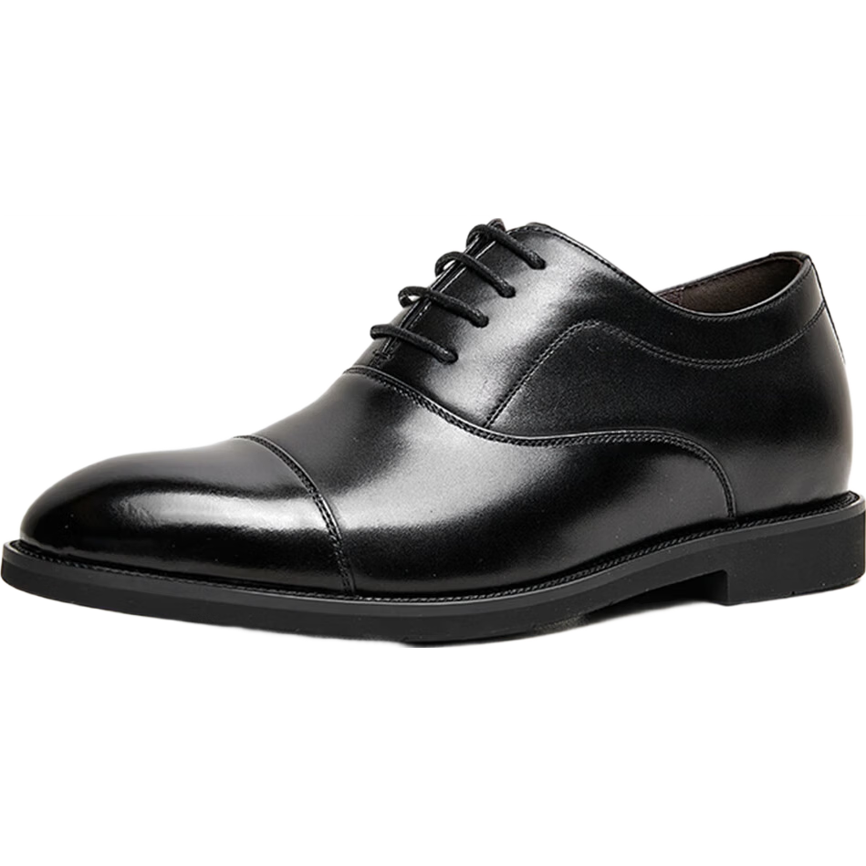 HLA Men's Oxford Leather Dress Shoes Business Formal Comfortable Versatile Leather HAAPXM4DBA482 Black Size 44