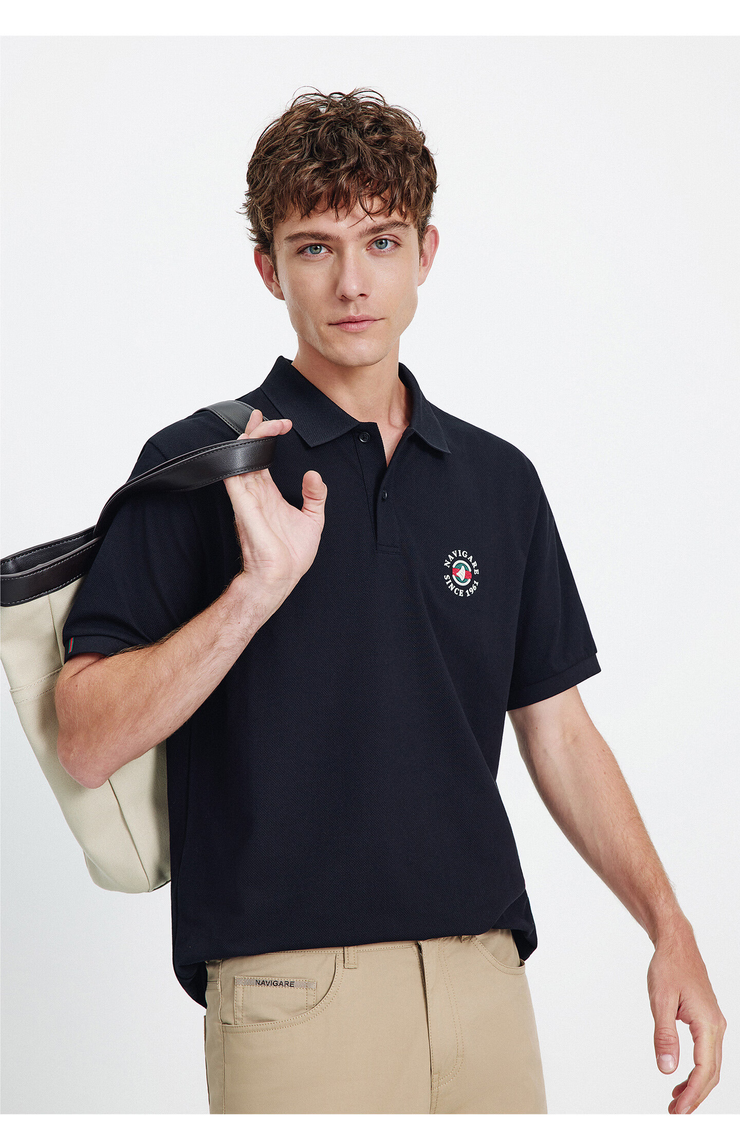 Navigare Small Sailboat 2026 Spring Summer New Cool Antibacterial Snow Cotton Short Sleeve Polo Shirt Men Turn-down Collar T-shirt 1325526602 21