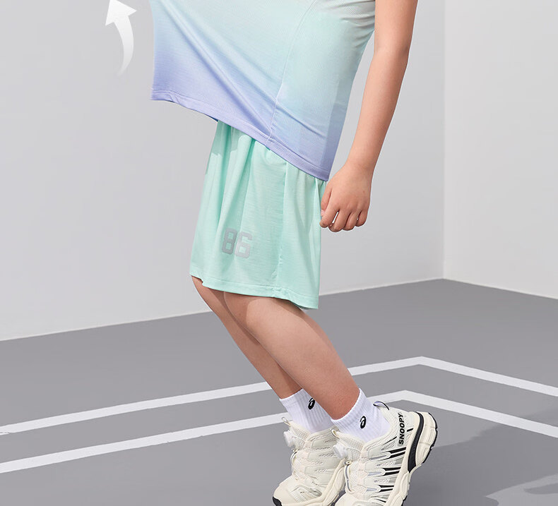 Zuo Xi Boys Quick-Dry Sports Vest Set 2026 New Summer Children's Mesh Moisture-Wicking Short Sleeve Mint Green 150 9