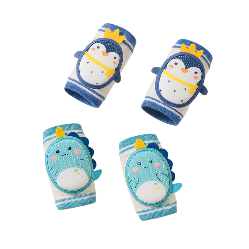 Betis Baby Knee Pads Thin Breathable Crawling Walking Anti-Fall Knee Protectors for Children Penguin + Falon