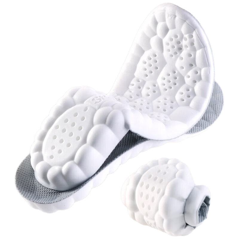Zusheng 2 Pairs Men's Sports Insoles Sweat-Absorbing Comfortable Shock-Absorbing Thickened Running Military Training High-Elastic Breathable Anti-Fatigue Insoles
