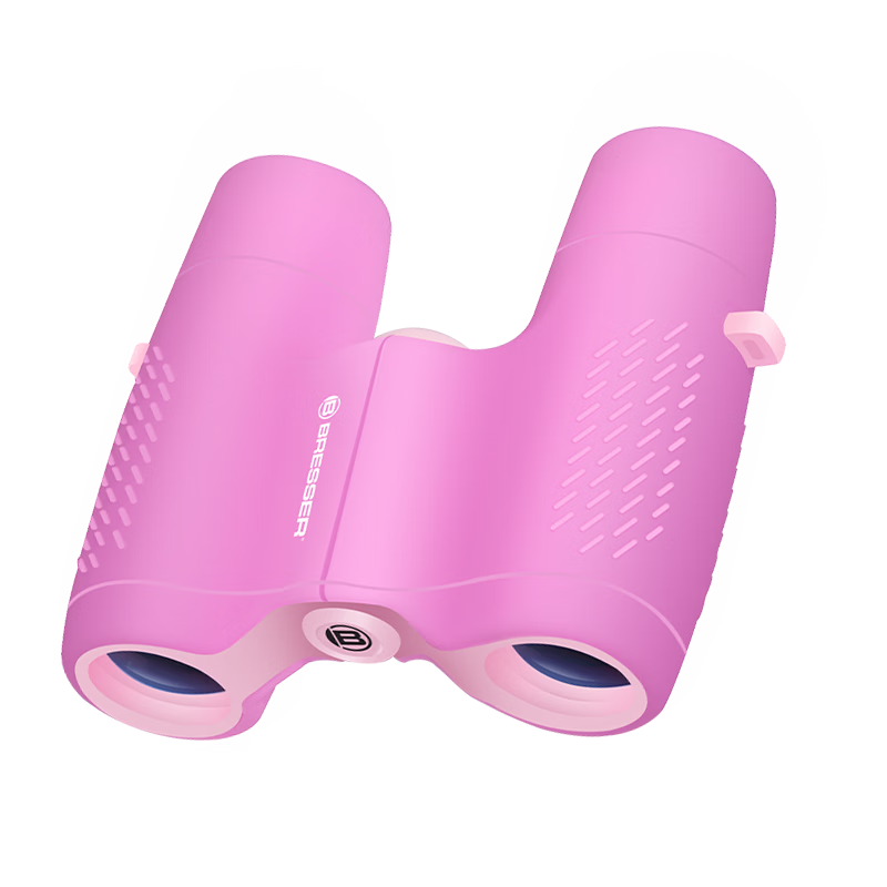 Bresser Germany Bausch & Lomb 6x21 Fixed Focus Pink Binoculars for Children Ages 3-10 Compact Spring Festival Birthday Gift