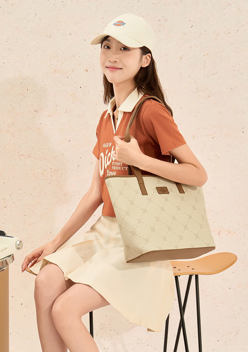 Dickies Women's Tote Bag Crossbody Handbag DK Multi-Compartment Simple Commuter Large Capacity Shoulder Bag 17