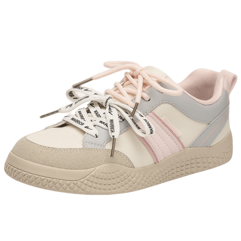 Warrior Women's Shoes 2026 Summer New Classic Fashion Versatile Canvas Sneakers Light Beige Gray Light Pink Size 40