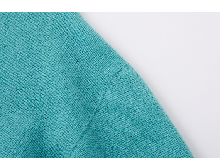 Demana 100% Merino Wool Spring Minimalist V-Neck Short Sleeve Loose Knit Sweater for Petite Women 12