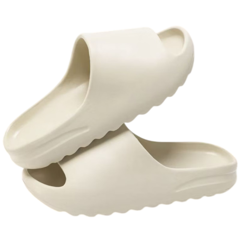 CXOCSI Men's Indoor Home Non-Slip Lightweight Outdoor EVA Thick Sole Slippers White Size 36-37
