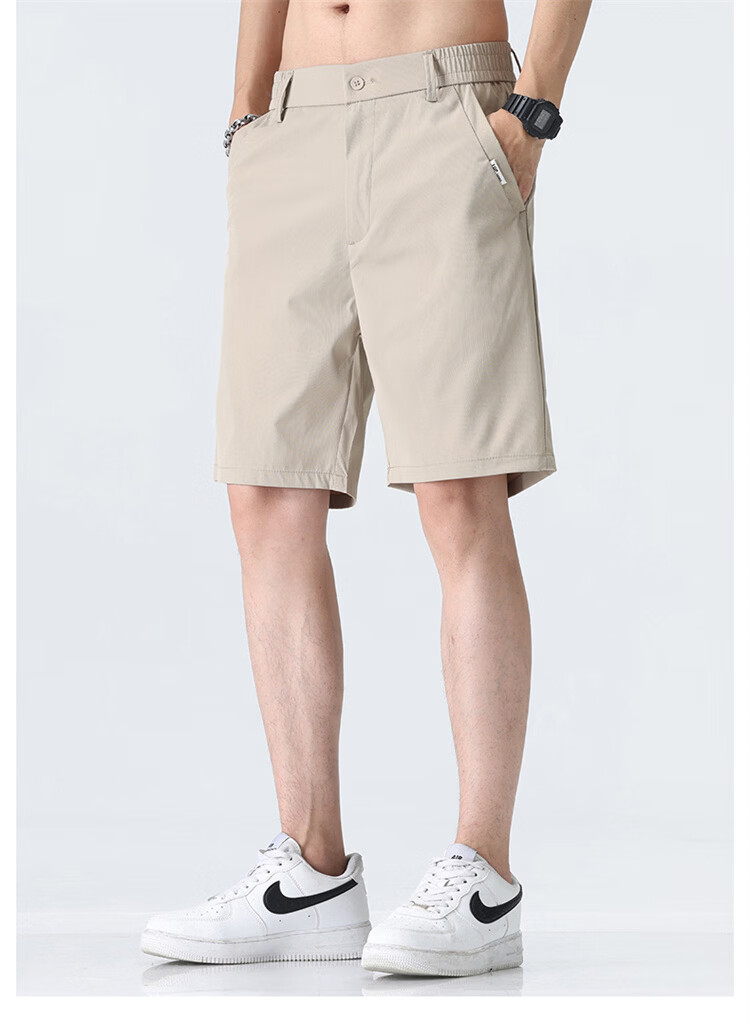 MARK FAIRWHALE Men's Shorts, Summer Business Casual Pants, Lightweight Straight-Leg Five-Point Shorts, Versatile Youth Trousers for Me 2