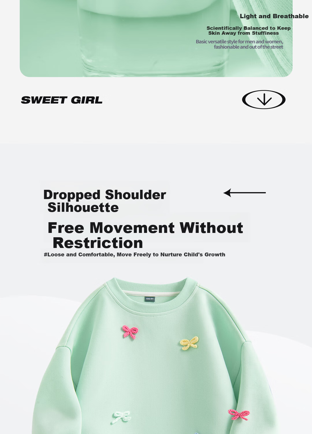 Disney Kids Sweatshirt 2026 Spring New Girls' College Style Korean Version Long Sleeve Top 7
