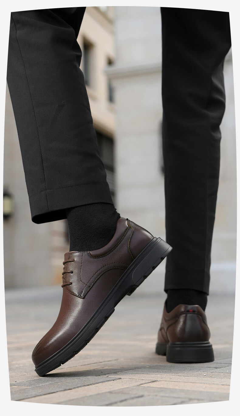 HLA Men's Formal Business Casual Breathable Derby Shoes HAAPXM1EBH071 Black Size 38 10