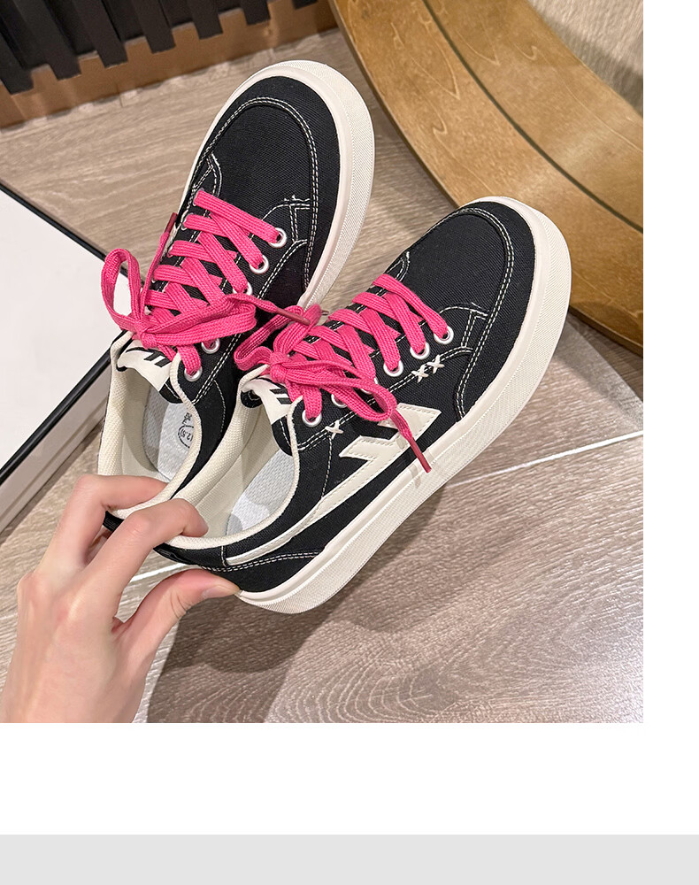 Warrior Official Women's New Versatile Sneakers 2026 Summer Classic Simple Breathable Canvas Shoes Women Beige Red Size 35 16