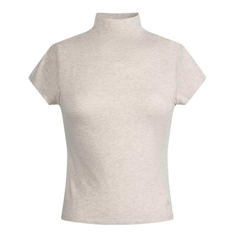 Navigare Italian Small Sailboat High Neck Short Sleeve T-Shirt 2026 New Women's Slim Fit Flutter Sleeve Antibacterial Top 2325556501