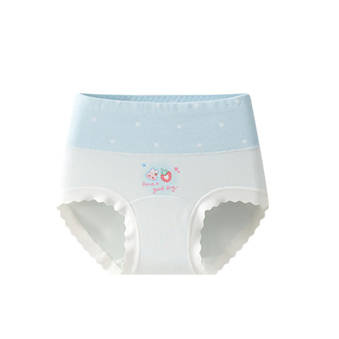 Mark Fairwhale Girls' Cotton High-Waist Briefs for Middle School Children, Pure Cotton Developmental Triangle Shorts for Girls Aged 6-12