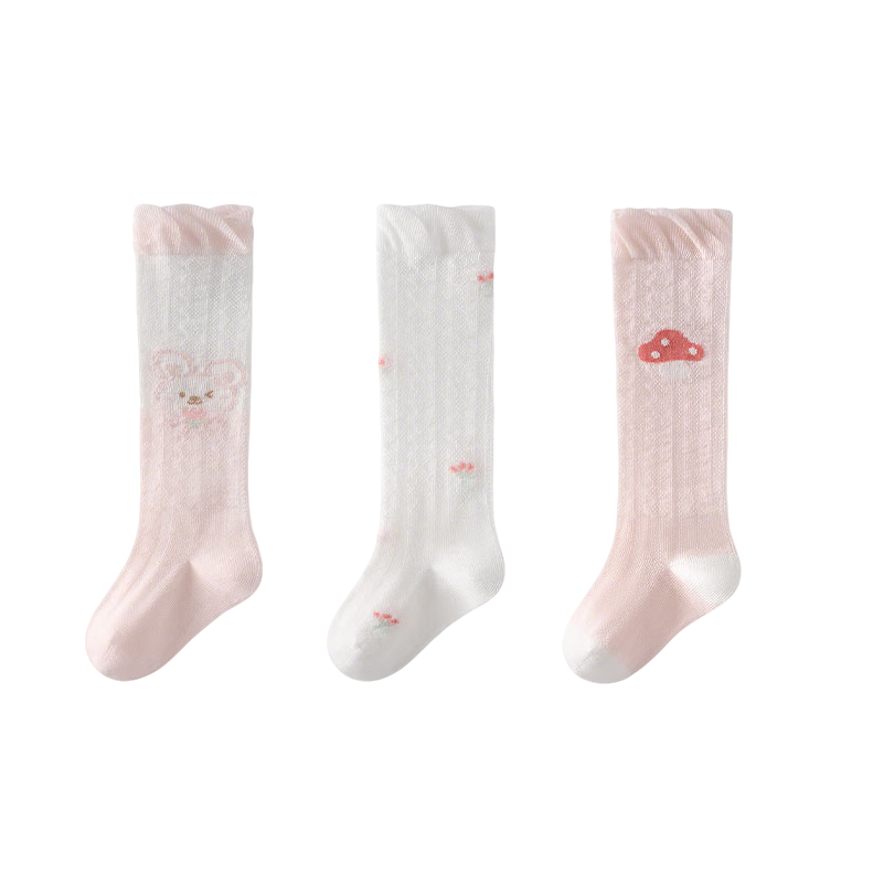 Beingmate Baby Knee-High Socks Newborn Spring Breathable Seamless Over-the-Knee Socks for Boys and Girls