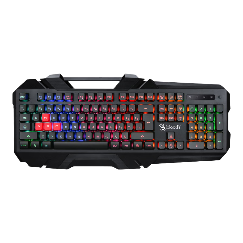 A4TECH B150N 104-Key Wired Keyboard, Membrane Keyboard for Gaming, E-Sports Keyboard, Specialized for Jingdu Team And Blood Hand Phantom Black, Wired