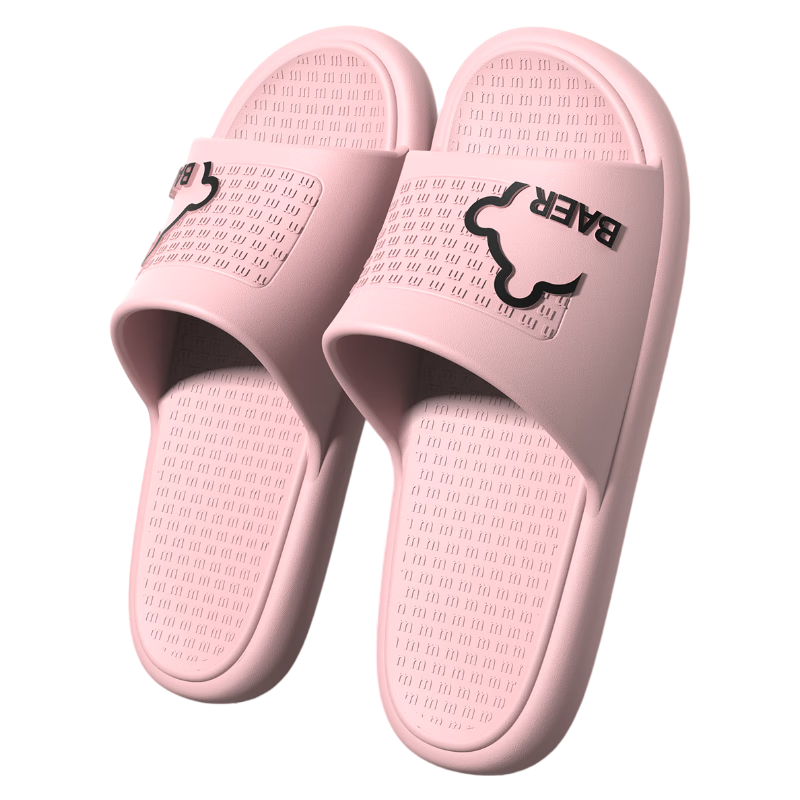 CXOCSI Women's EVA Soft Sole Indoor Silent Cloud Feeling Shower Non-Slip Slippers, Pink, Size 38-39, Suitable for Men and Women