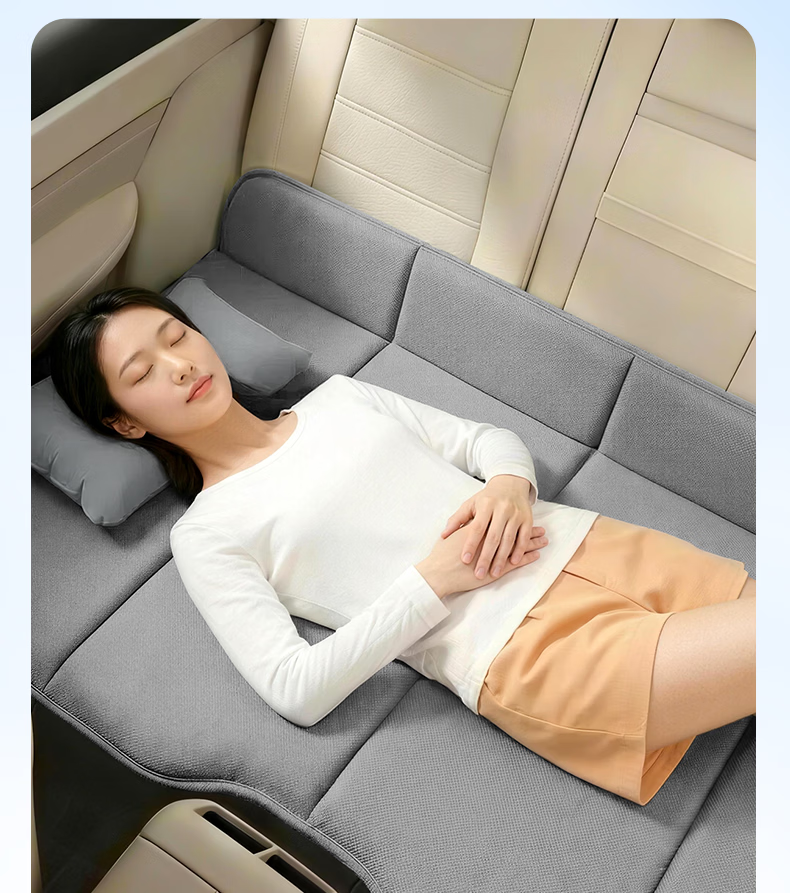 HUIDUODUO Car Rear Seat Sleeping Mat Foldable Mattress Backseat Sleeping Aid Travel Cushion Support 16