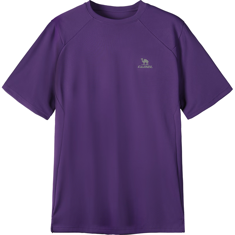 CAMEL Quick-Dry Men's Breathable Crew Neck Short Sleeve Running Sports T-Shirt C16BAYL6002 Burgundy XL