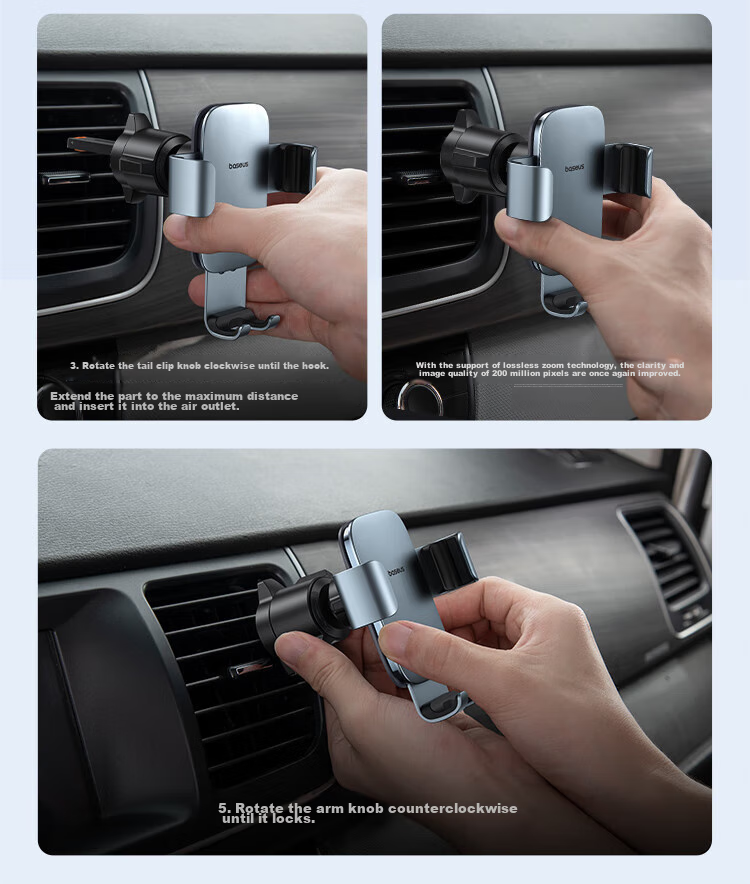 Baseus Car Phone Holder, Car Navigation Mount Air Vent Holder, Automotive Accessory Interior Decoration Accessory 20