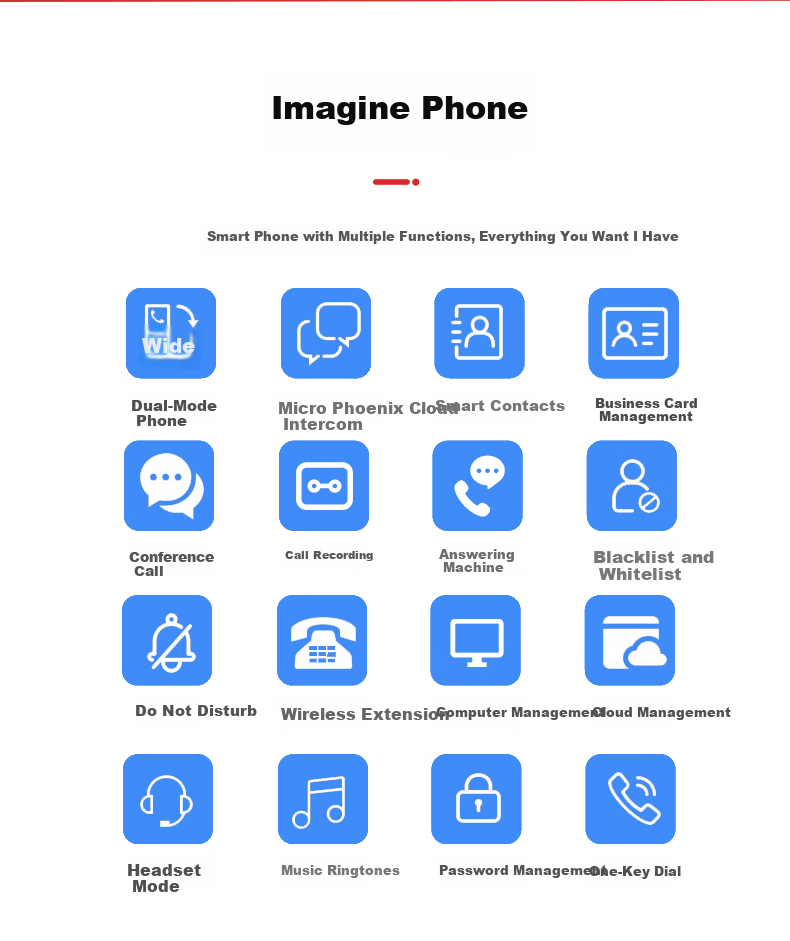 Newmine HL2008TSD-9084(R) IP Recording Phone Smart Video Phone with Blacklist/Contacts/Phone Line/Domestic System 2