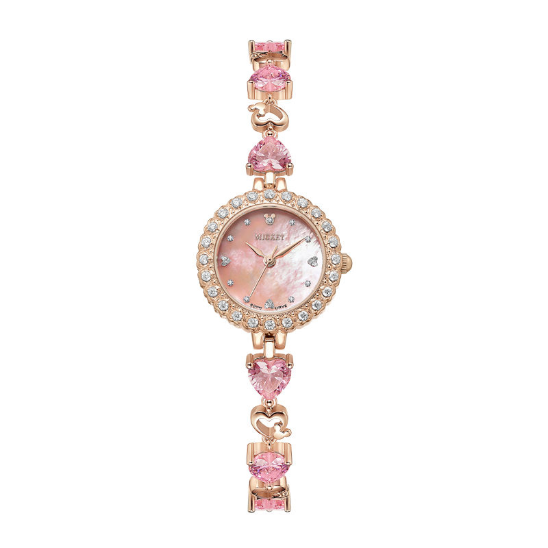 Disney 2026 New Luxury Elegant Women's Quartz Bracelet Watch Waterproof Adult 18th Birthday Qixi Valentine's Day Gift