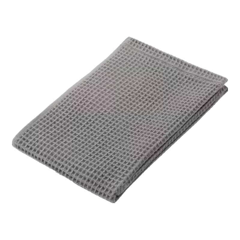 MUJI Cotton Honeycomb Texture Face Towel, Thin Long Pure Cotton Face Washing Towel for Face And Bath, Charcoal Gray, 34x85cm