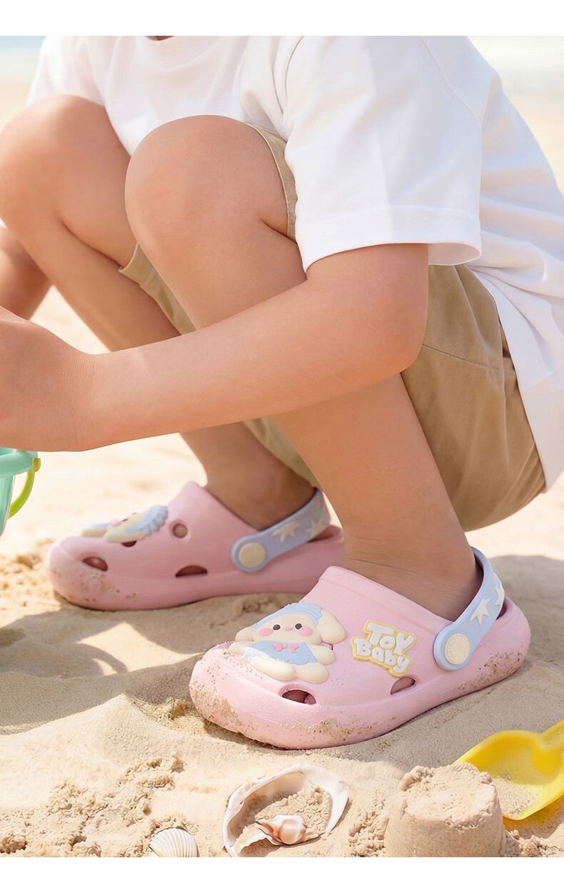 Cheerful Mario Girls Baby Clog Shoes Children's Princess Sandals Summer Soft Sole Breathable 1-3 Years Toddler Boys Cool Slippers 3