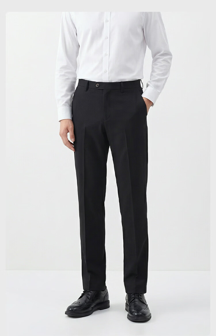 JD Jingzao Men's Spring Summer Casual Trousers Business Suit Pants Straight Loose High-end Black 36 11