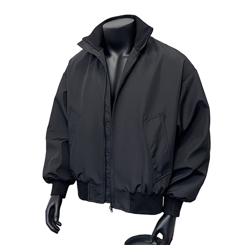 IZEXX Men's Pilot Jacket Autumn American Style Short Workwear Stand Collar Baseball Jacket JM88 Black XL