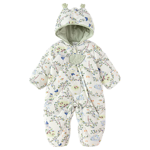 BALABALA Baby down Jacket Onesie for Boys And Girls, New Winter Warm Clothing, Cute Artistic Fashionable Novel Desig
