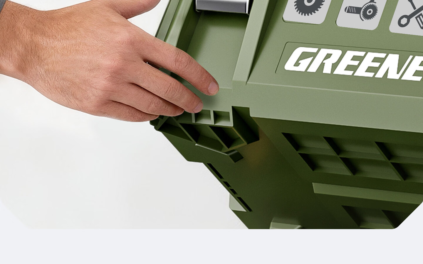 GREENER Flexible Snake Stackable Large Toolbox Hardware Storage Box Impact Drill Electric Hammer with Wheels Multifunctional Electrician Tool 21