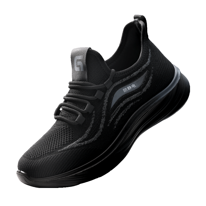 JUNBU Anti-Static Shoes Unisex Summer Breathable Comfortable Work Shoes for Gas Station Long Standing 6015BA Size 38