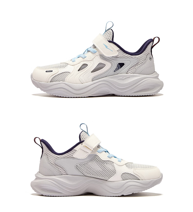 ERKE Kids Unisex Frame Shoes Children's Summer Breathable Creek Sandals Microcrystalline White/Clean Water Color Size 37 47