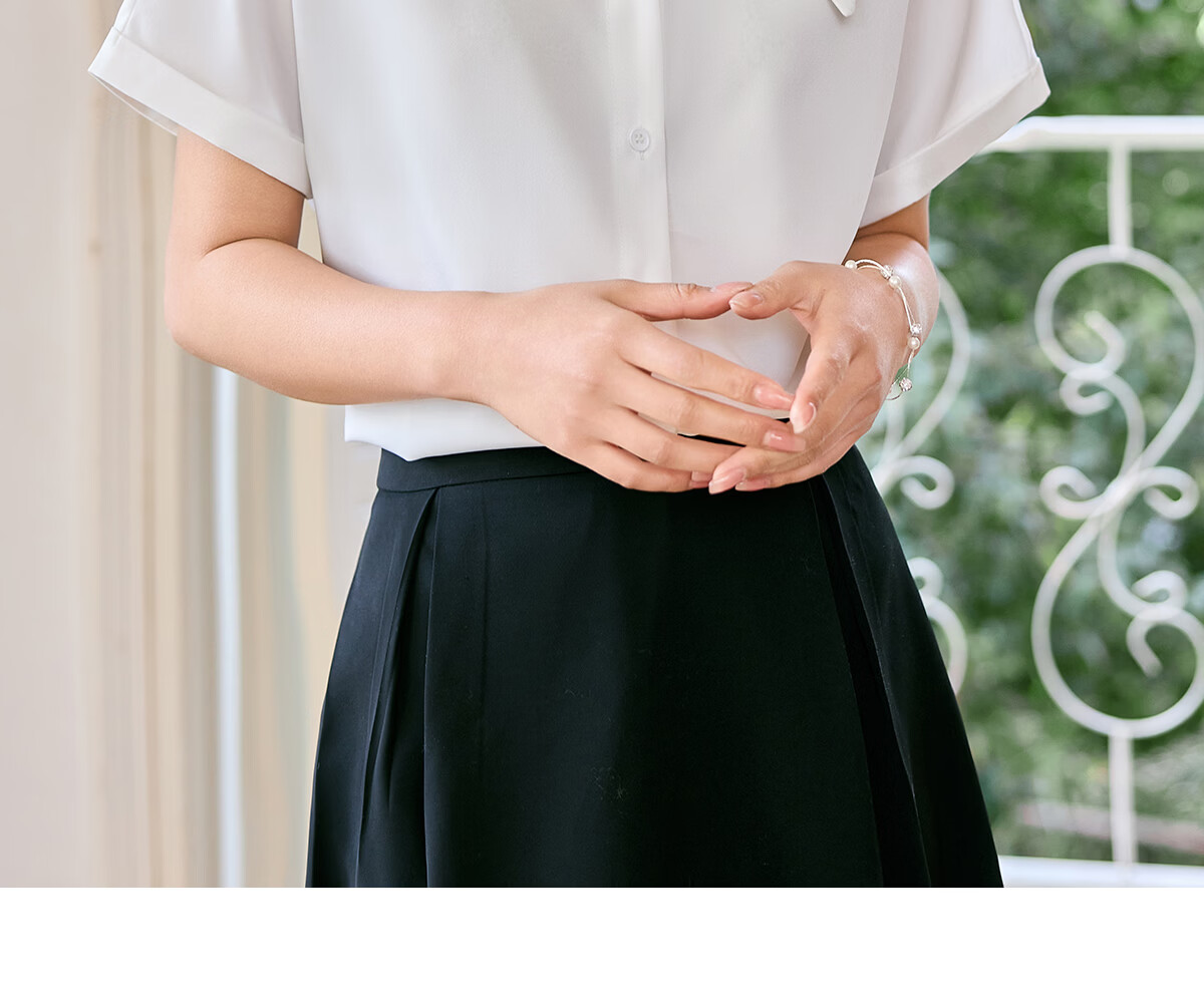 Taxiang Long-Sleeve Shirt for Women, Retro Design, Simple Blouse, Versatile for Commuting, Chiffon Top, Cardigan T143C2003 5